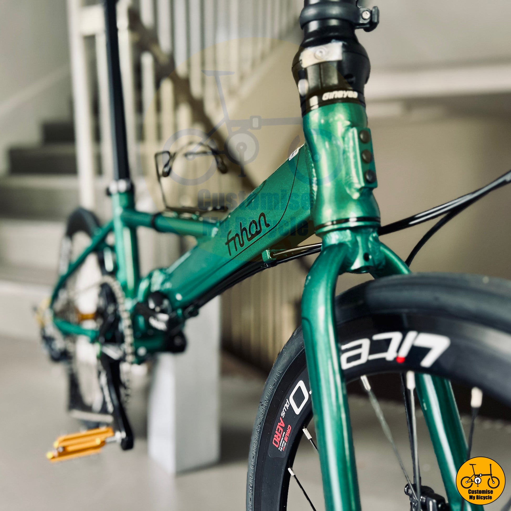 Emerald Green Frame Fnhon Monsoon 22-Inch Foldable Bicycle – A Bold & Unique Foldie
