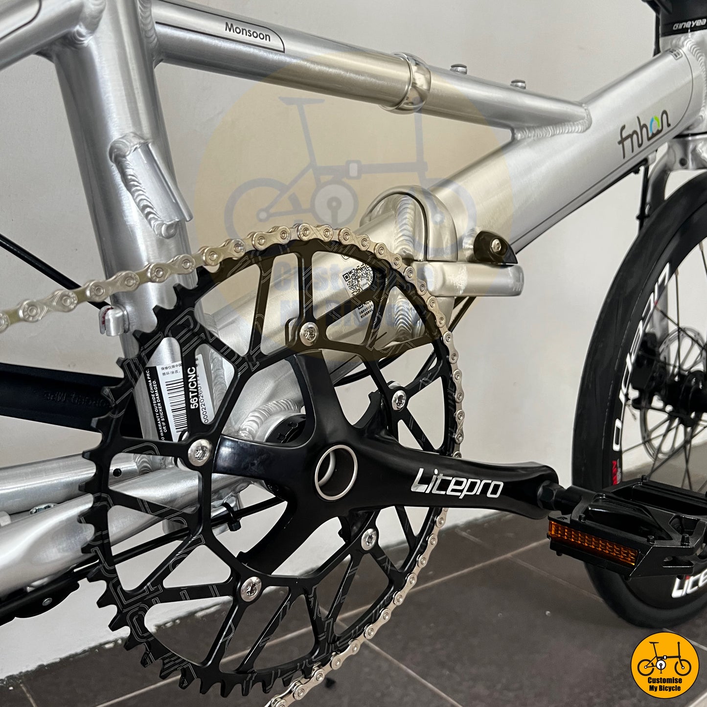 Wellgo Pedals on Premium Build Fnhon Monsoon 22-Inch Folding Bike – A High-Performance Alternative to Brompton
