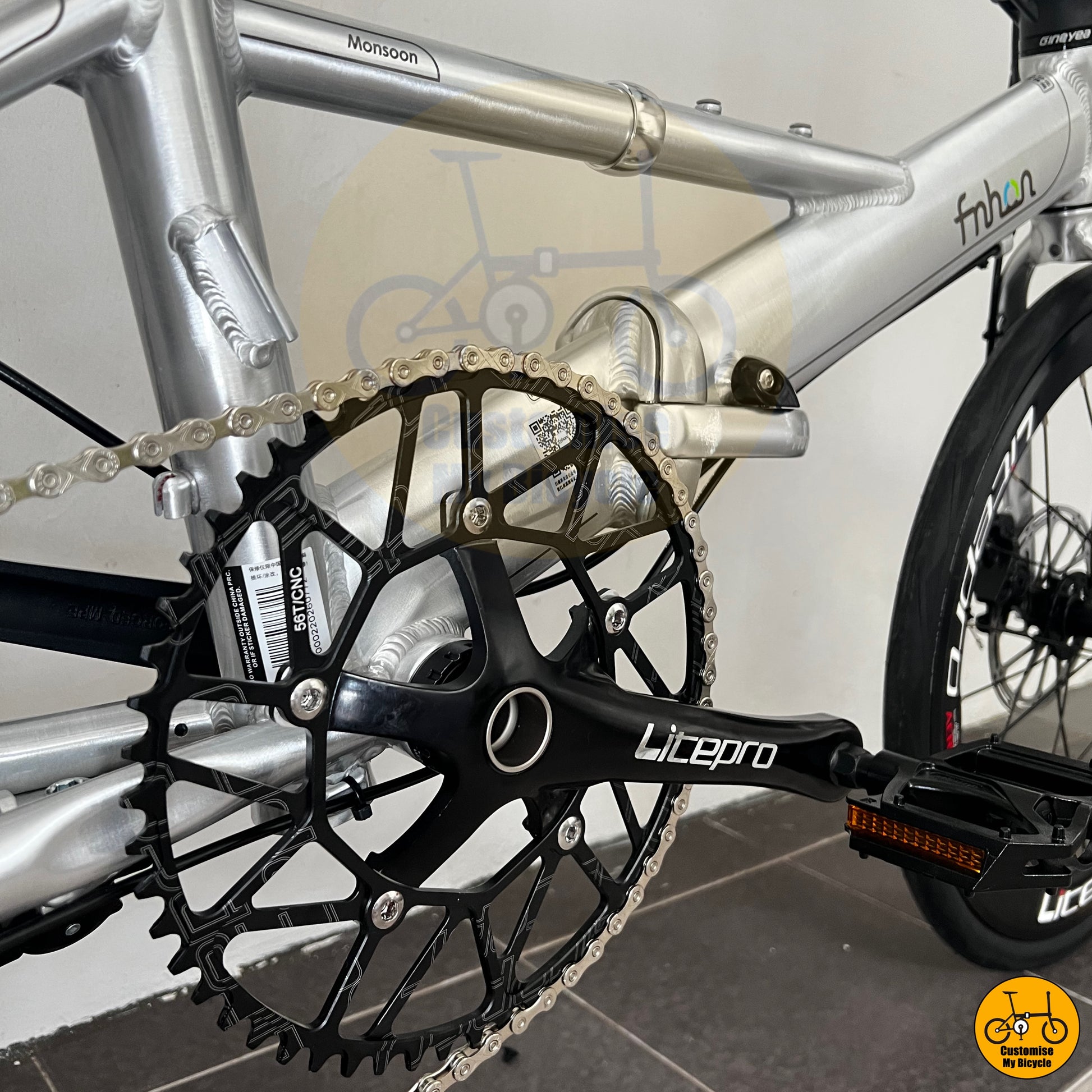 Wellgo Pedals on Premium Build Fnhon Monsoon 22-Inch Folding Bike – A High-Performance Alternative to Brompton
