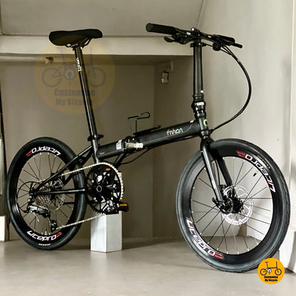 Fnhon Storm 22 inch Matte Black Shimano 9s commuter bike