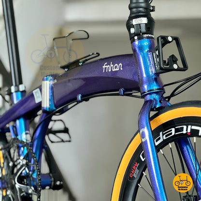 Fnhon Tornado 22 inch folding bicycle overall front elevated angle
