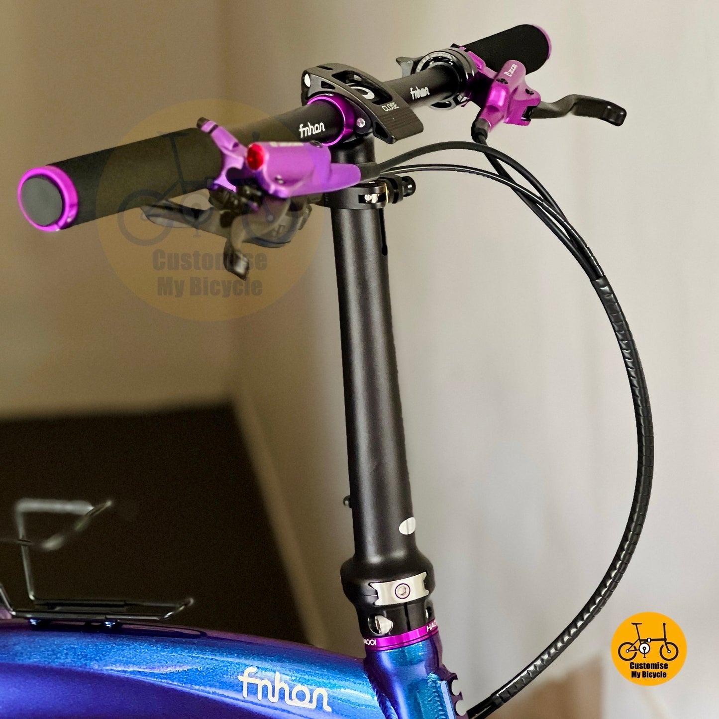 22 inch folding bike with hydraulic brake and LITEPRO Aero high wall wheels