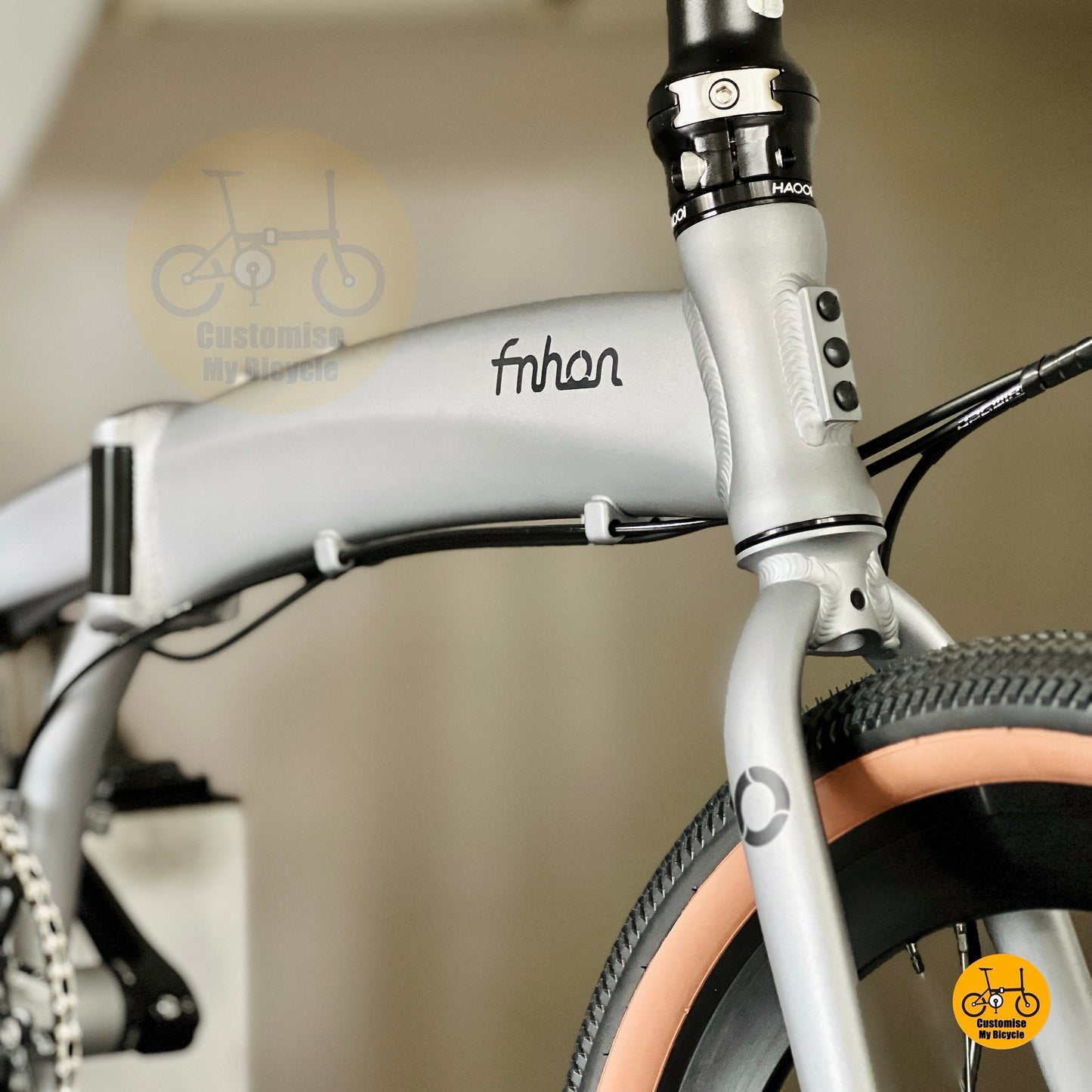 Battleship Grey frame finish detail aluminium alloy folding bicycle surface texture
