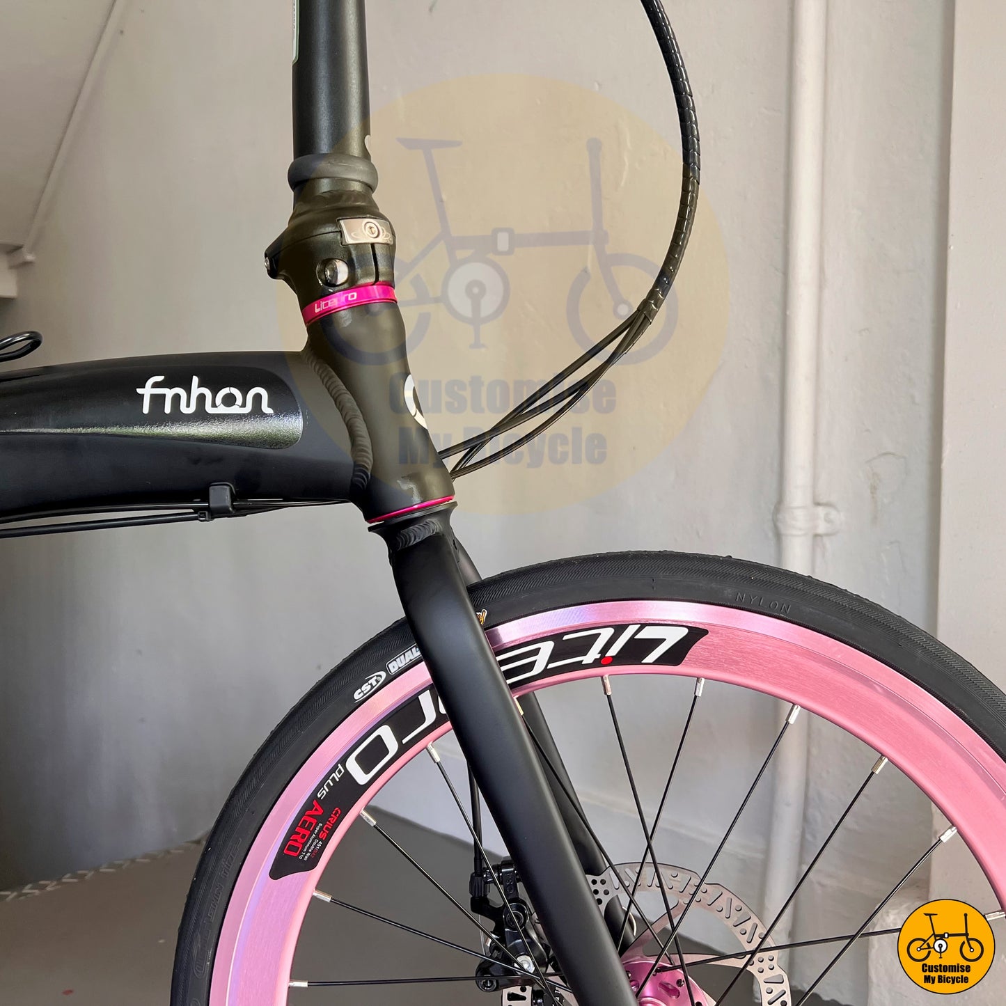 Fnhon Tornado 22-Inch – Perfect for Ladies, BlackPink-Inspired Foldable Bicycle
