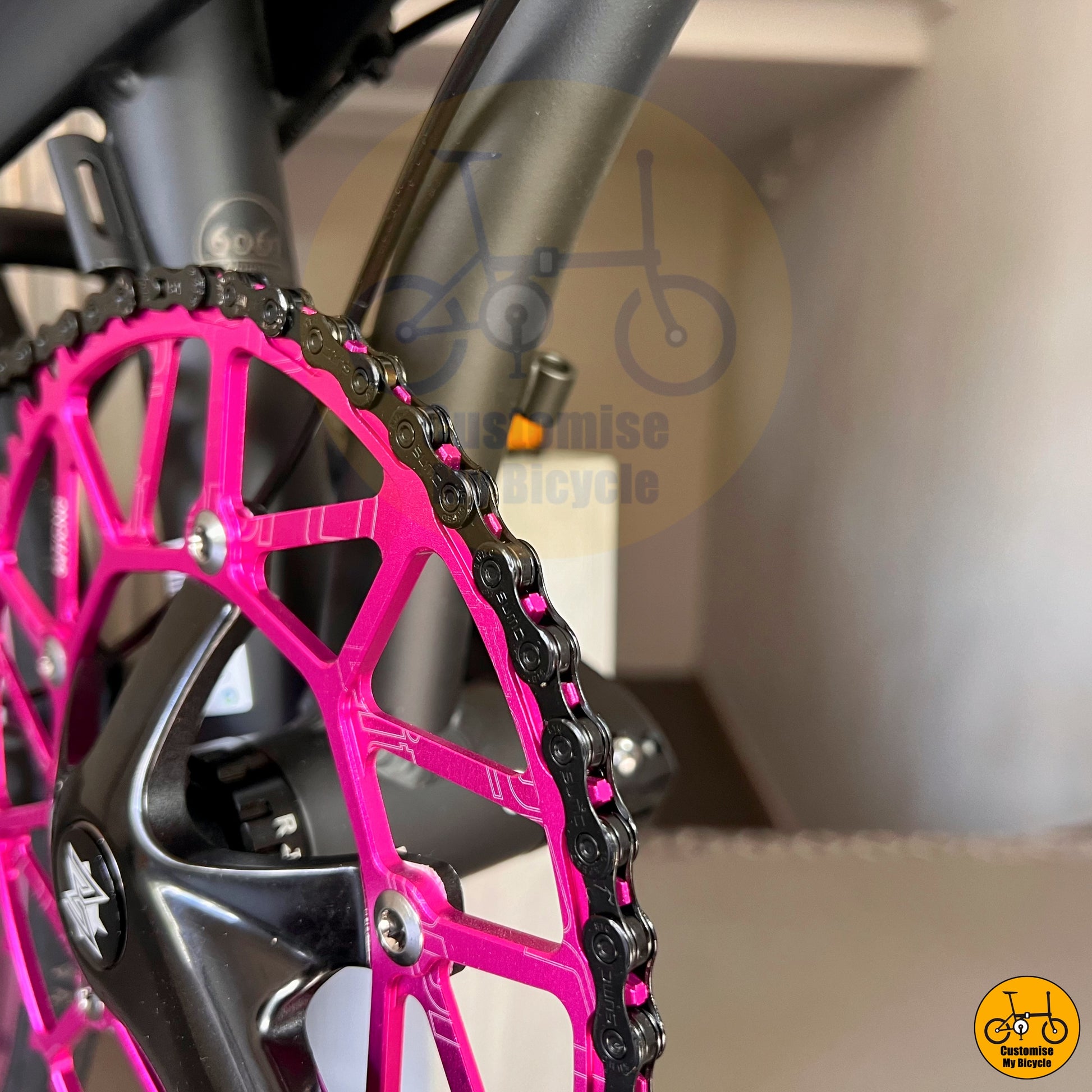 Matte Black & Pink Folding Bike – Sporty, Durable & Storage-Friendly
