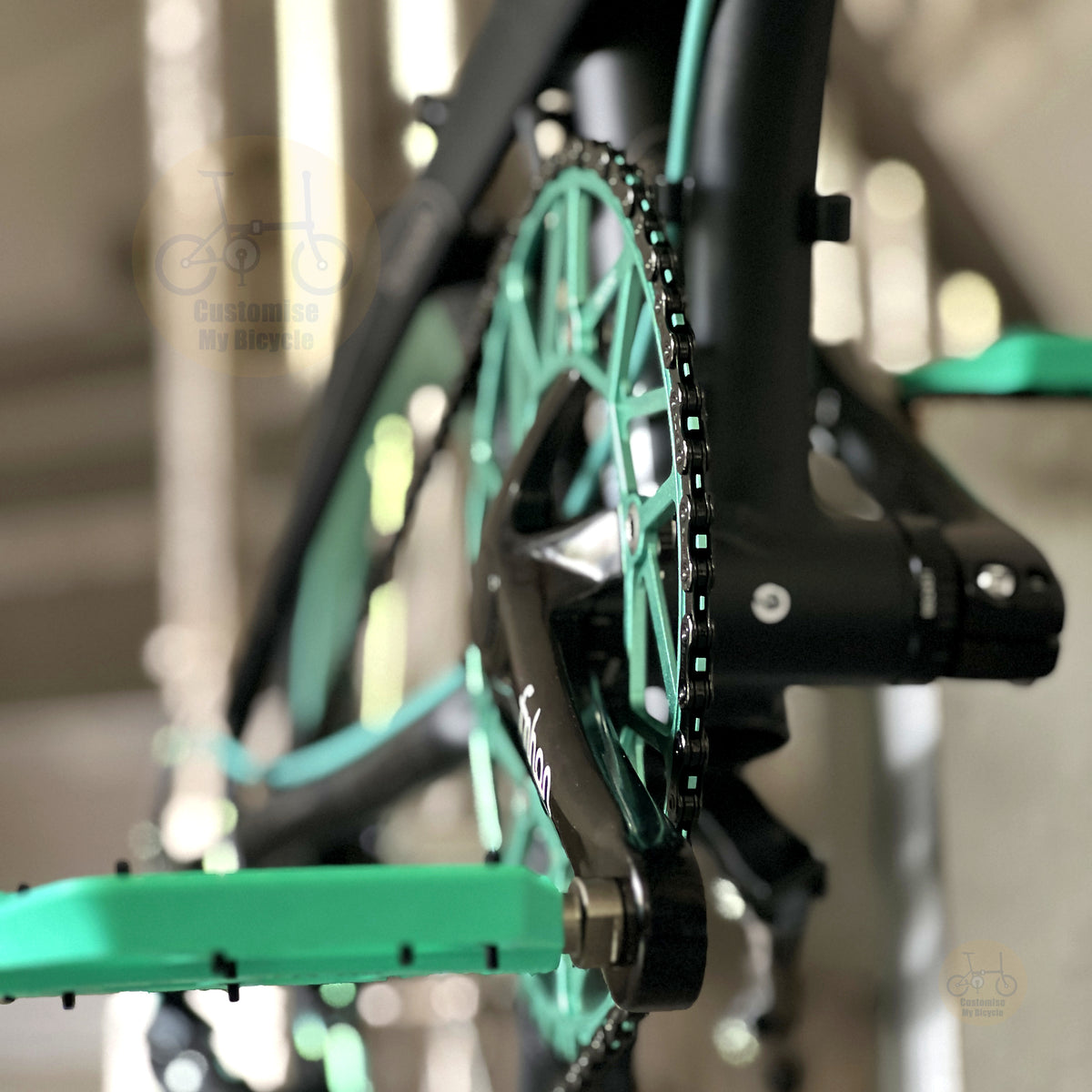 Fnhon Tornado 20" Matte Black folding bike frame material colour detail