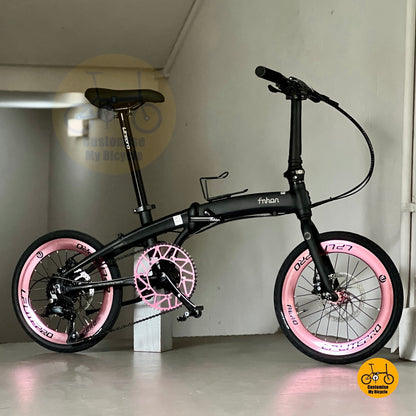 风行小海豚车架 mini Tornado 18寸 折叠车 消光黑色 禧玛诺9速 铝合金车架