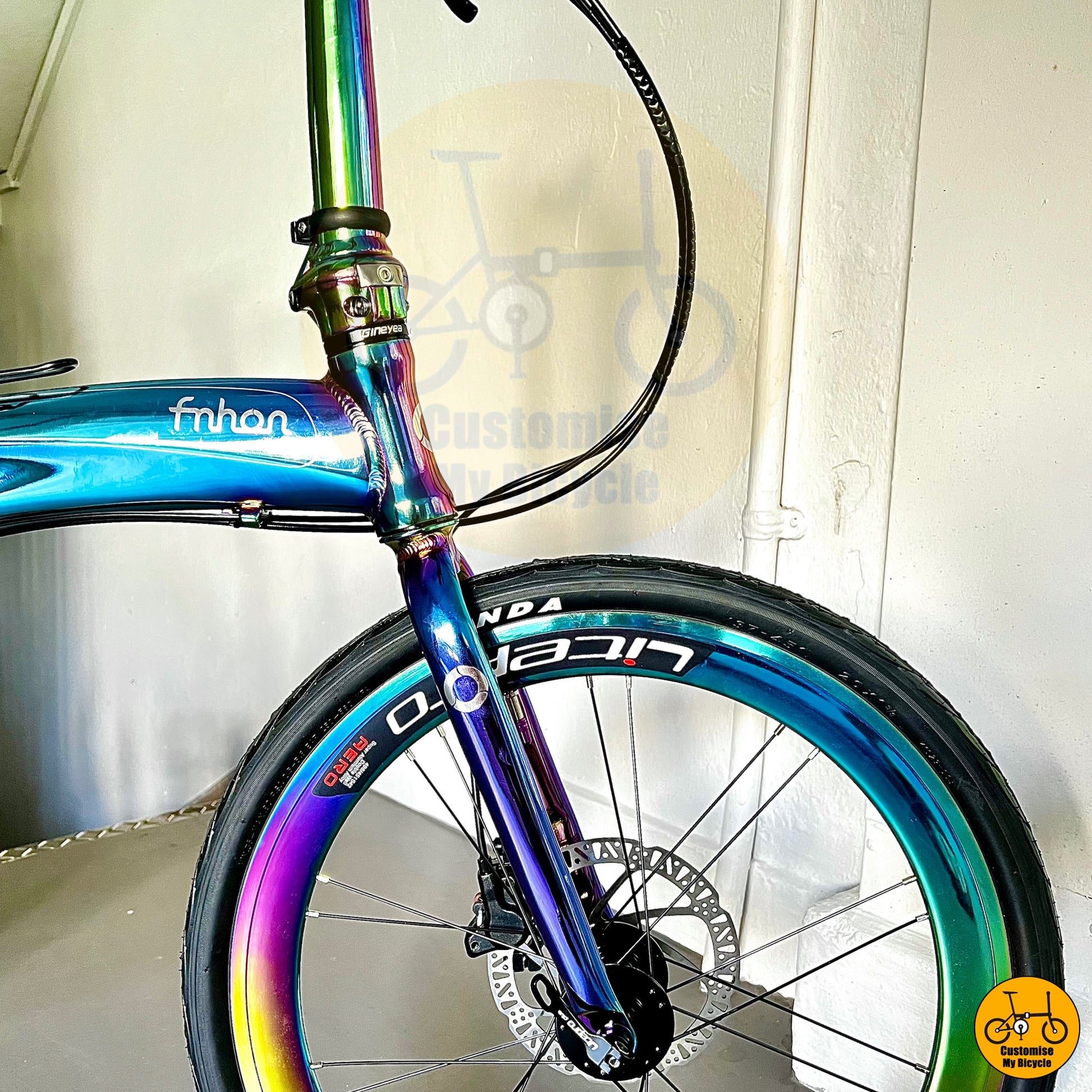 Fnhon Tornado 22-Inch Folding Bike – Eye-Catching Oil Slick Frame & Performance Ride
