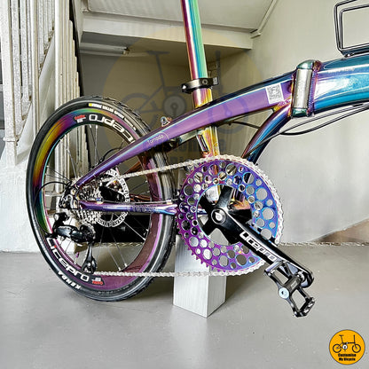 Full Oil Slick Frame Foldable Bike – High Performance & Compact Design
