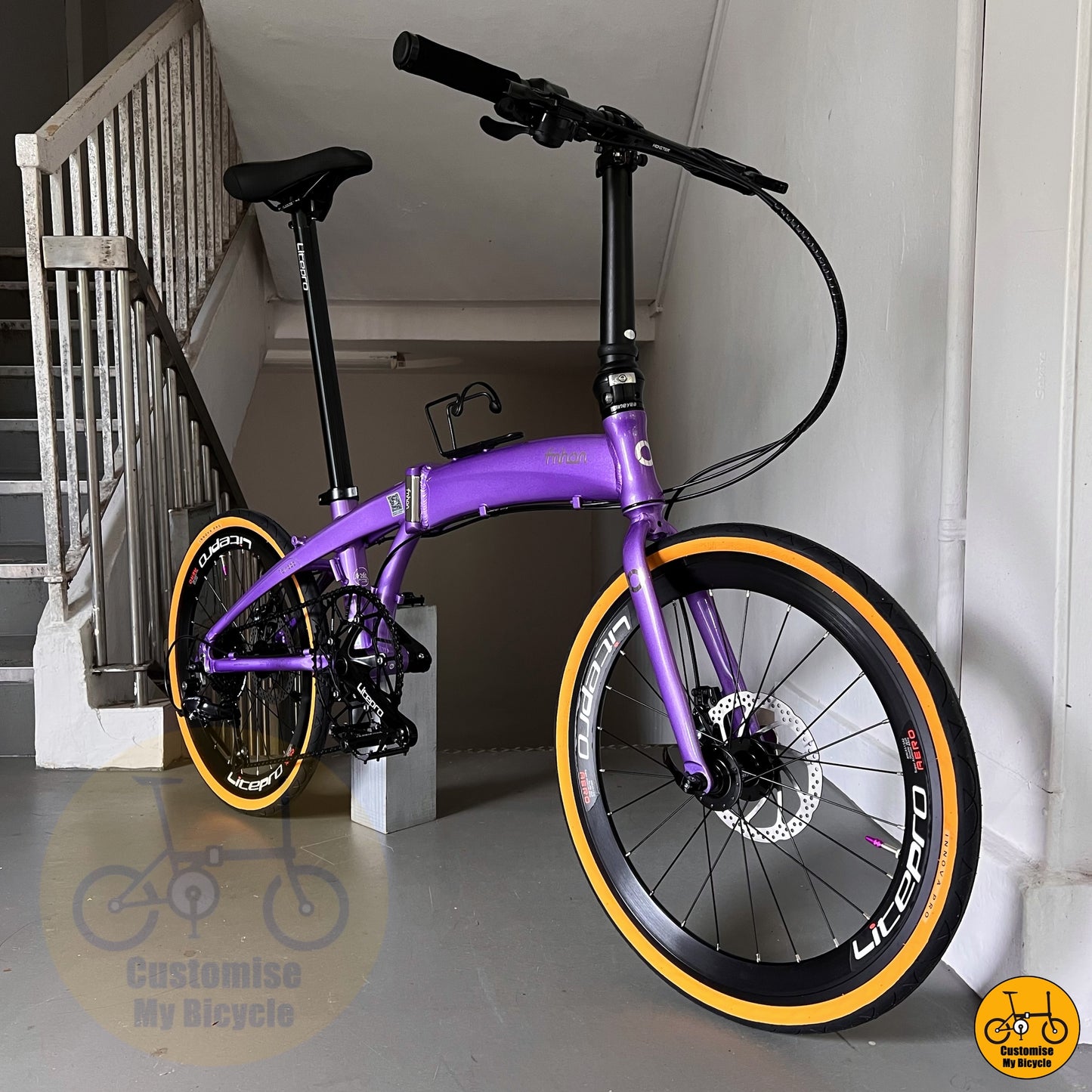 Lightweight Folding Bike – Lavender Purple Frame for Daily Cycling
