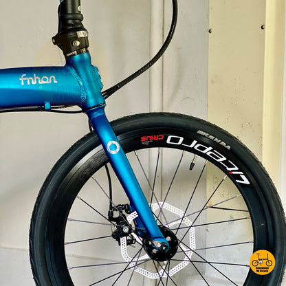 Fnhon Tornado front wheel LITEPRO aero smooth wheels close up folding bike performance wheels