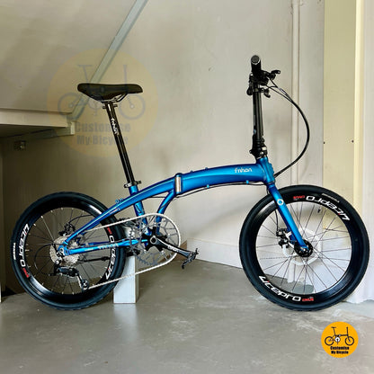 Side view of folding bike fnhon Tornado 22 inches popular worldwide