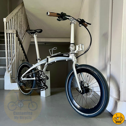 Fnhon Tornado 20 Inch Platinum Silver Folding Bike With Litepro Components  

