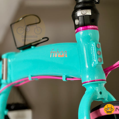 Fnhon Tornado Grade 4 frame locking mechanism close up
