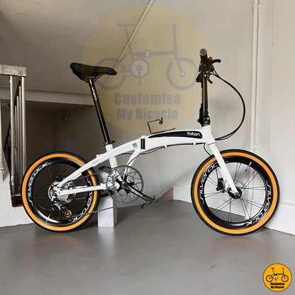 Fnhon Tornado 20 folding bike with Silverock wheels and Shimano 10s Tiagra for smooth commute  
