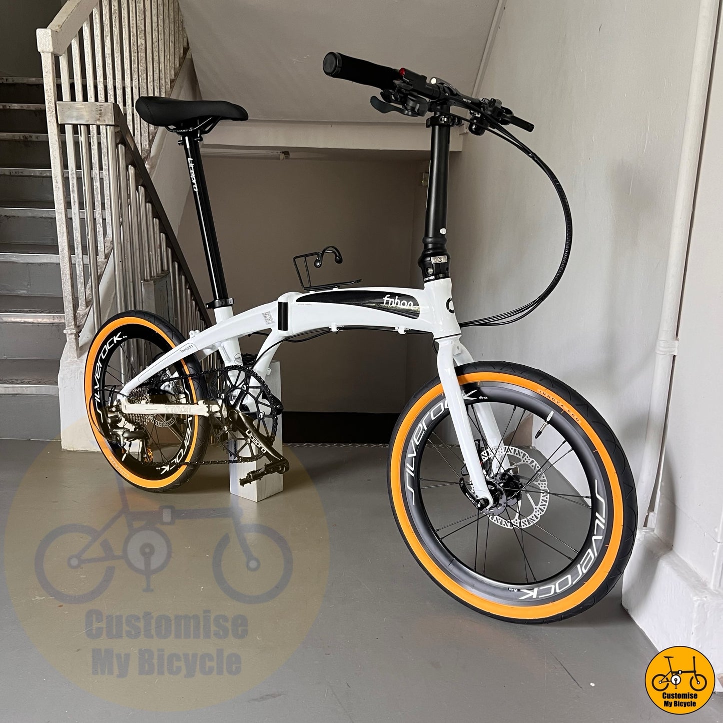 Fnhon Tornado 20 foldable bicycle with premium lightweight frame and gold ceramic pulley  
