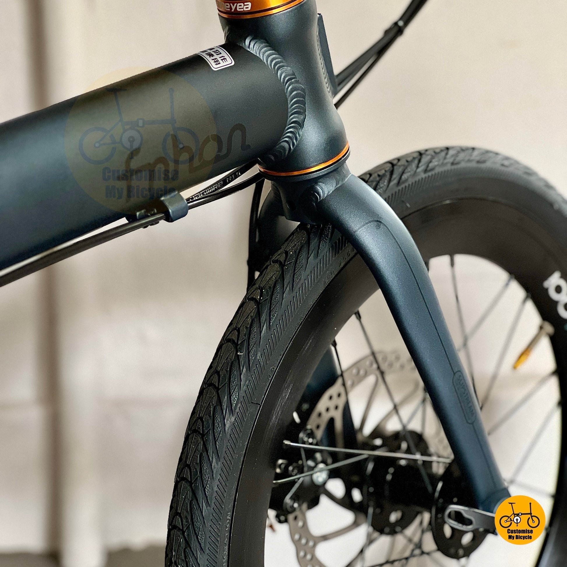 Fnhon foldable bicycle in unique new matte colour  
