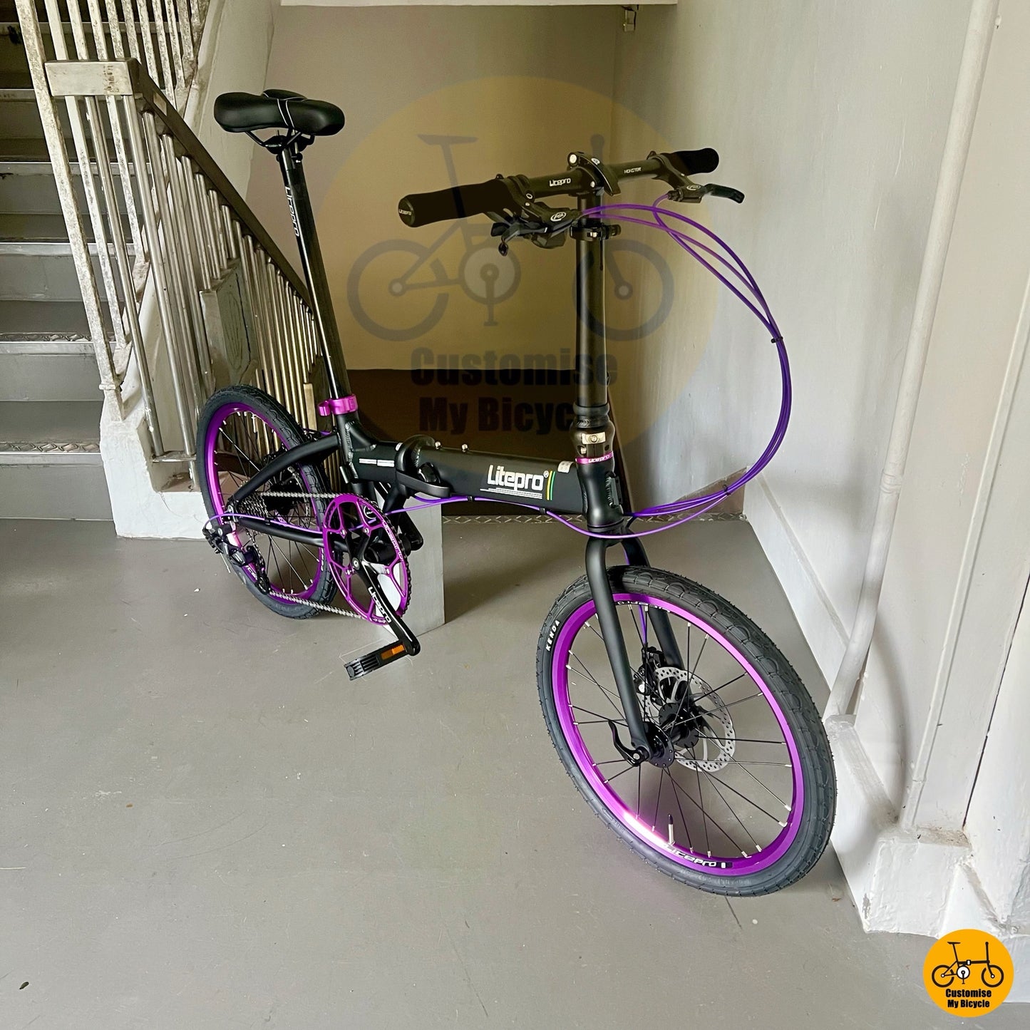 Matte black folding bike for city riders on a budget
