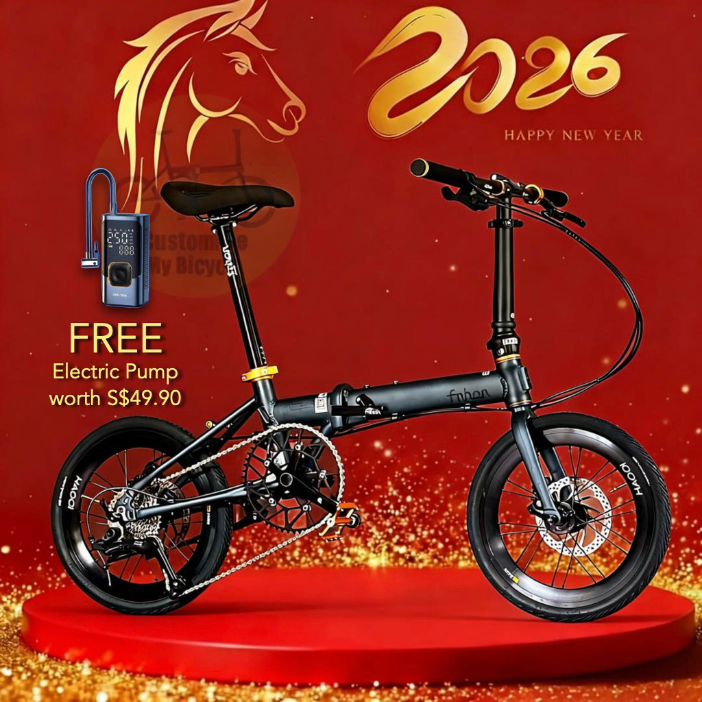 🟦 Foldable Bicycle In Blue • Deep Sea Blue, Chameleon Blue