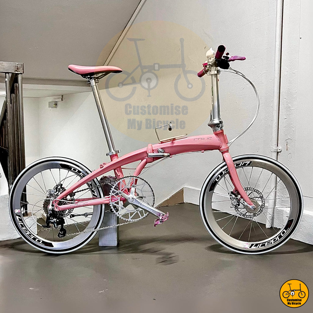 Crius Velocity 22-inch Foldable Bicycle – City-Ready and Compact with Cat-Themed Details
