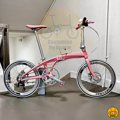 Crius Velocity 22-inch Foldable Bicycle – City-Ready and Compact with Cat-Themed Details
