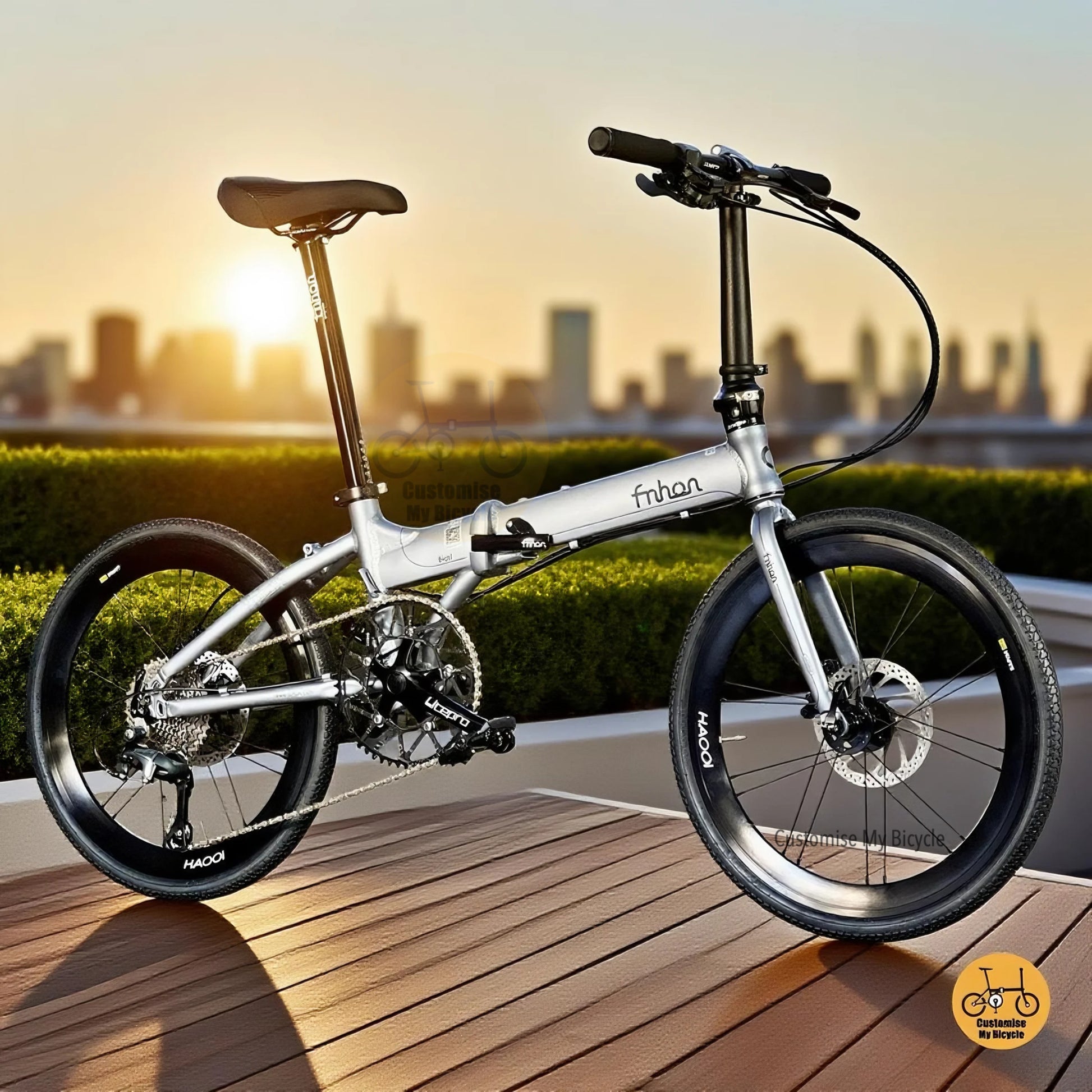 Fnhon Blast 22 inch foldable bike with Shimano 10 speed Tiagra and HAOOI wheels

