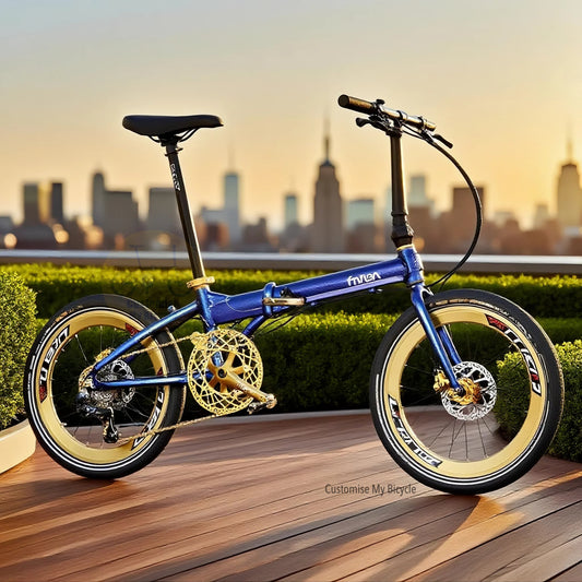 Folding Bike Fnhon Blast 20 Inch Chameleon Blue Shimano 10 Gears Continental Contact Urban Tyres Lightweight Foldable Bicycle