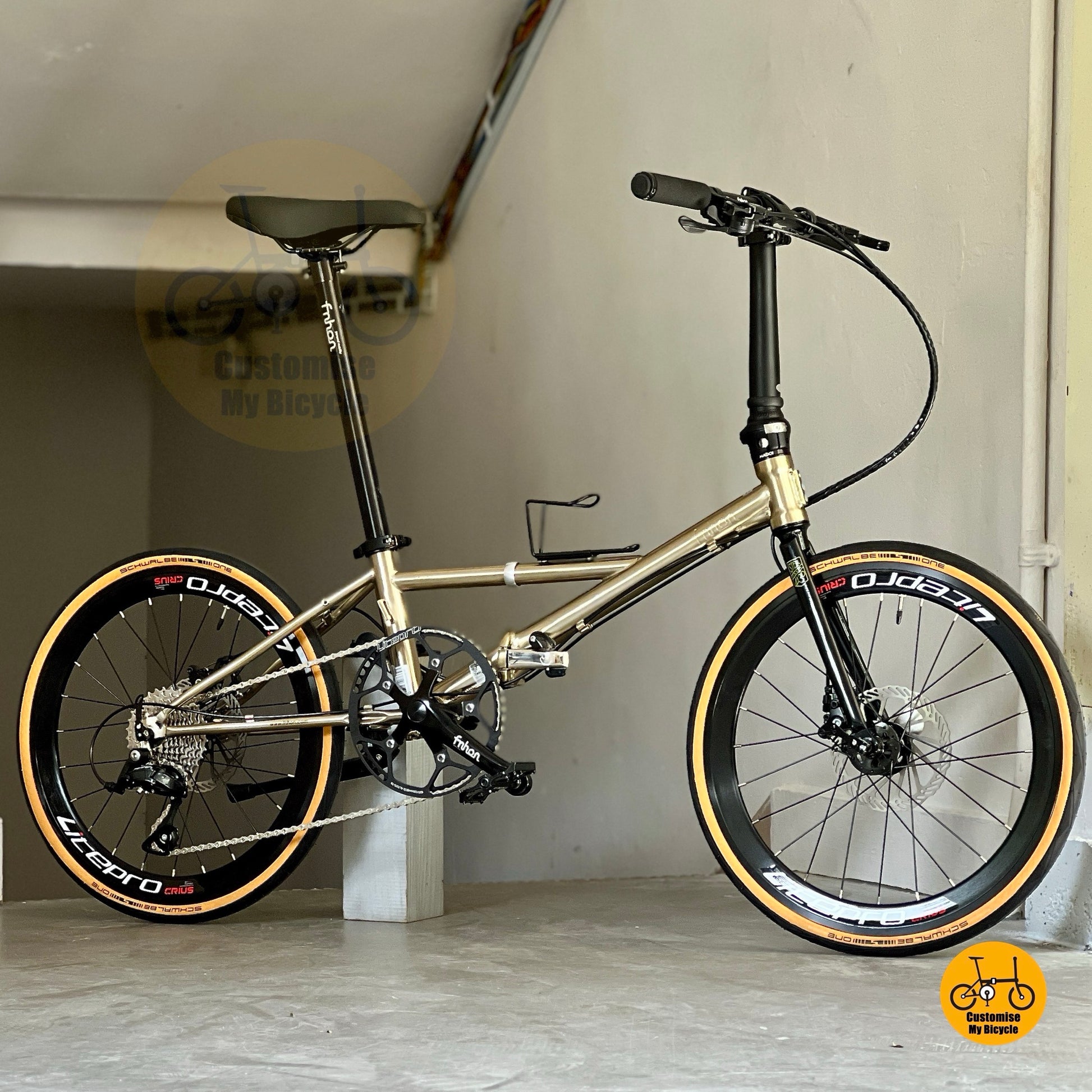 风行 YD20 Thunderstorm 22英寸 折叠自行车 钛金色 禧玛诺 9速 铬钼钢车架